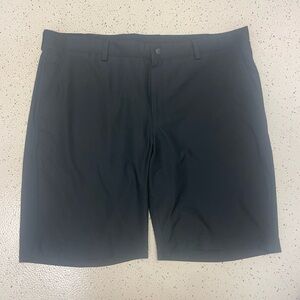 Greg Norman Collection Black Flat Front Golf Shorts Size 40 Casual Stretch